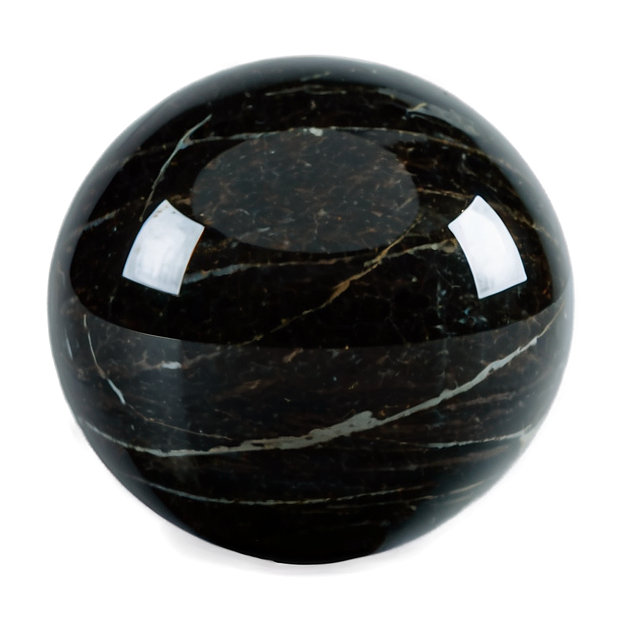 Black Marble Sphere Png Jyw29