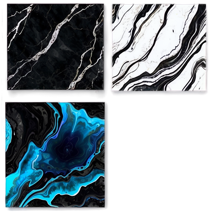 Black Marble Watercolor Effect Png 8