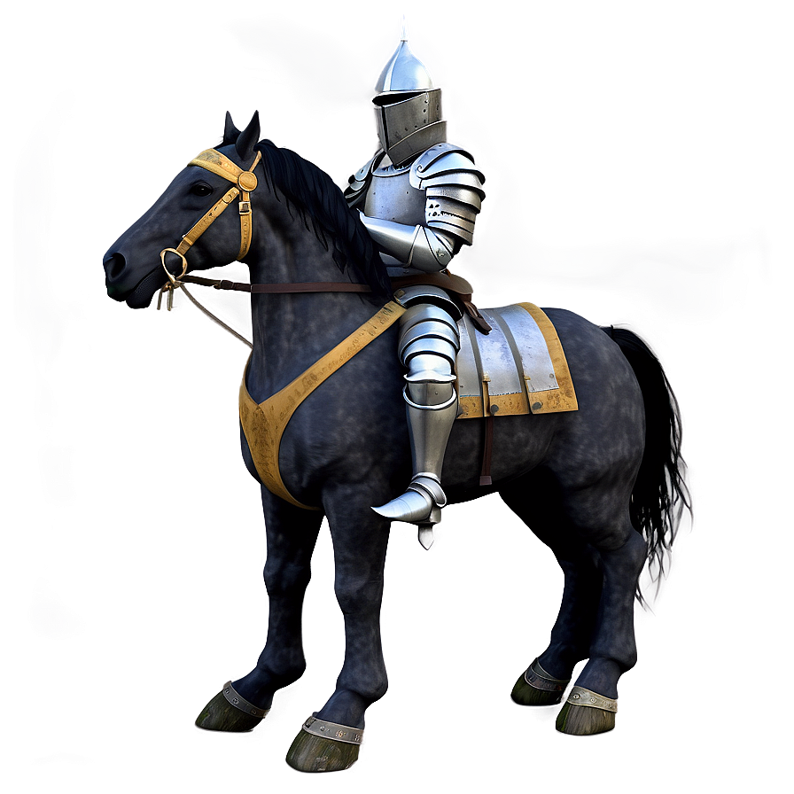 Black Medieval Horse Knight Png Vae