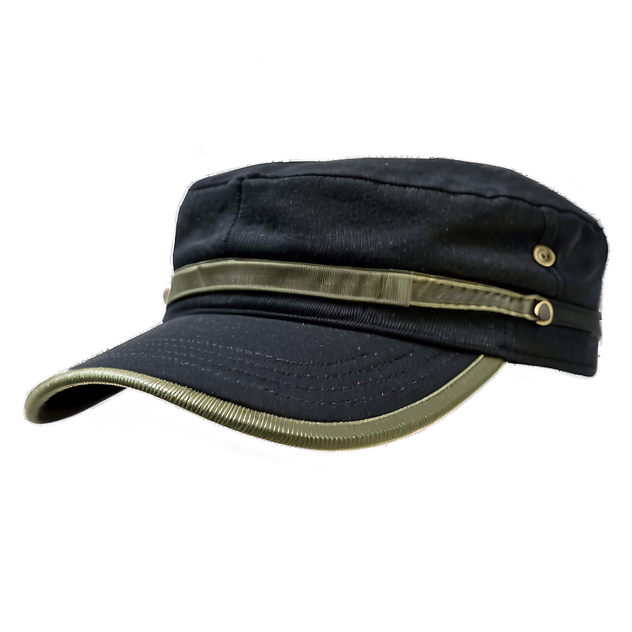 Black Military Hat Png 06132024