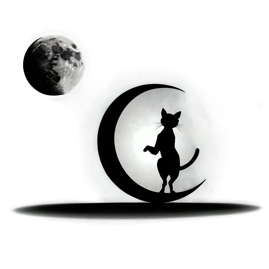 Black Moon And Cat Png 06252024