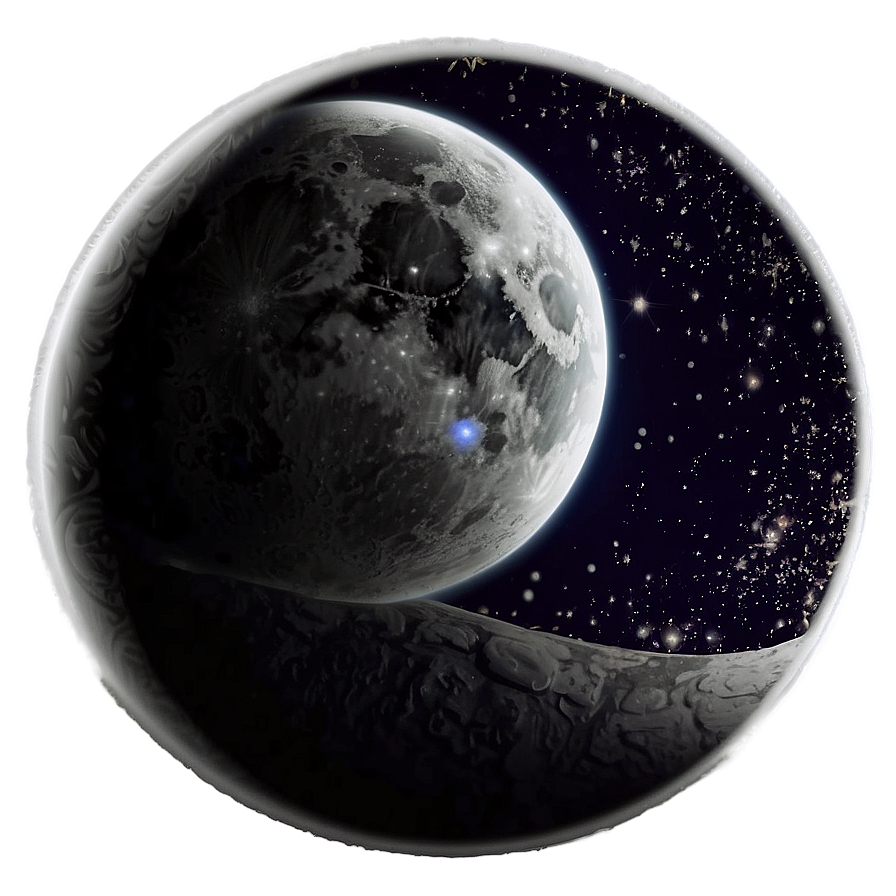 Black Moon And Galaxy Png 06252024