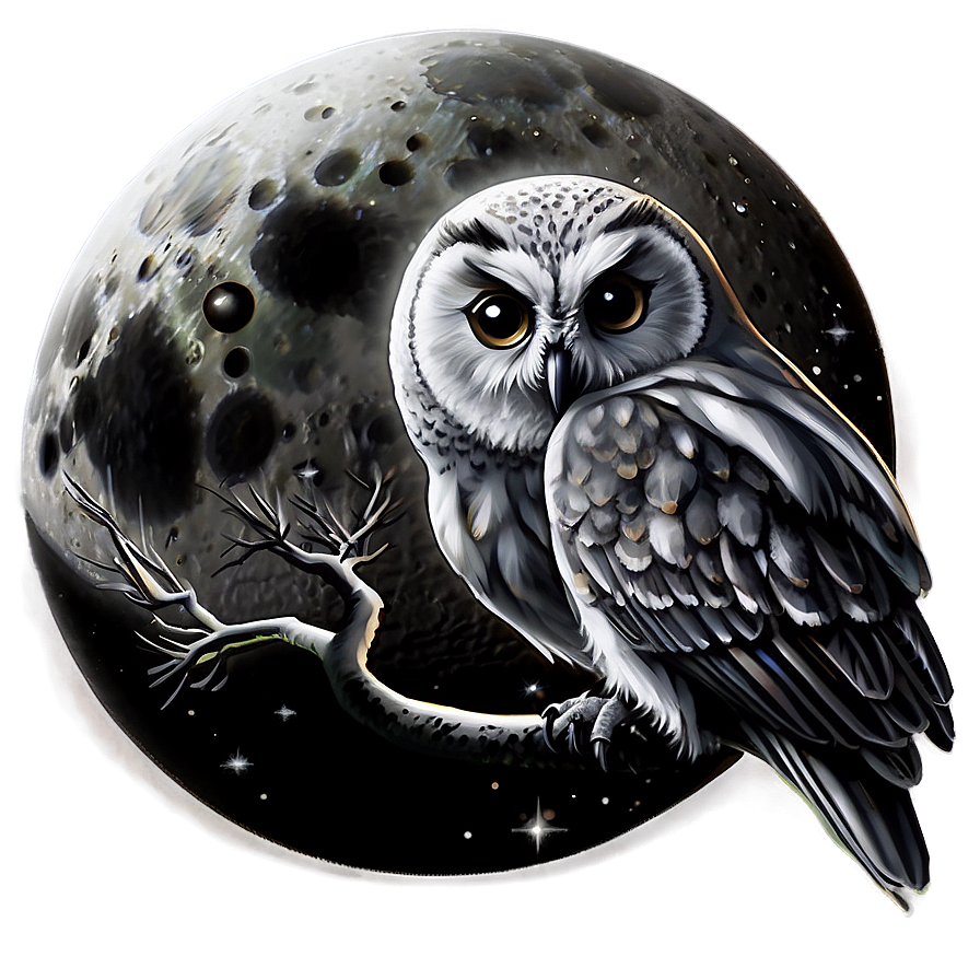 Black Moon And Owl Png Dgm82