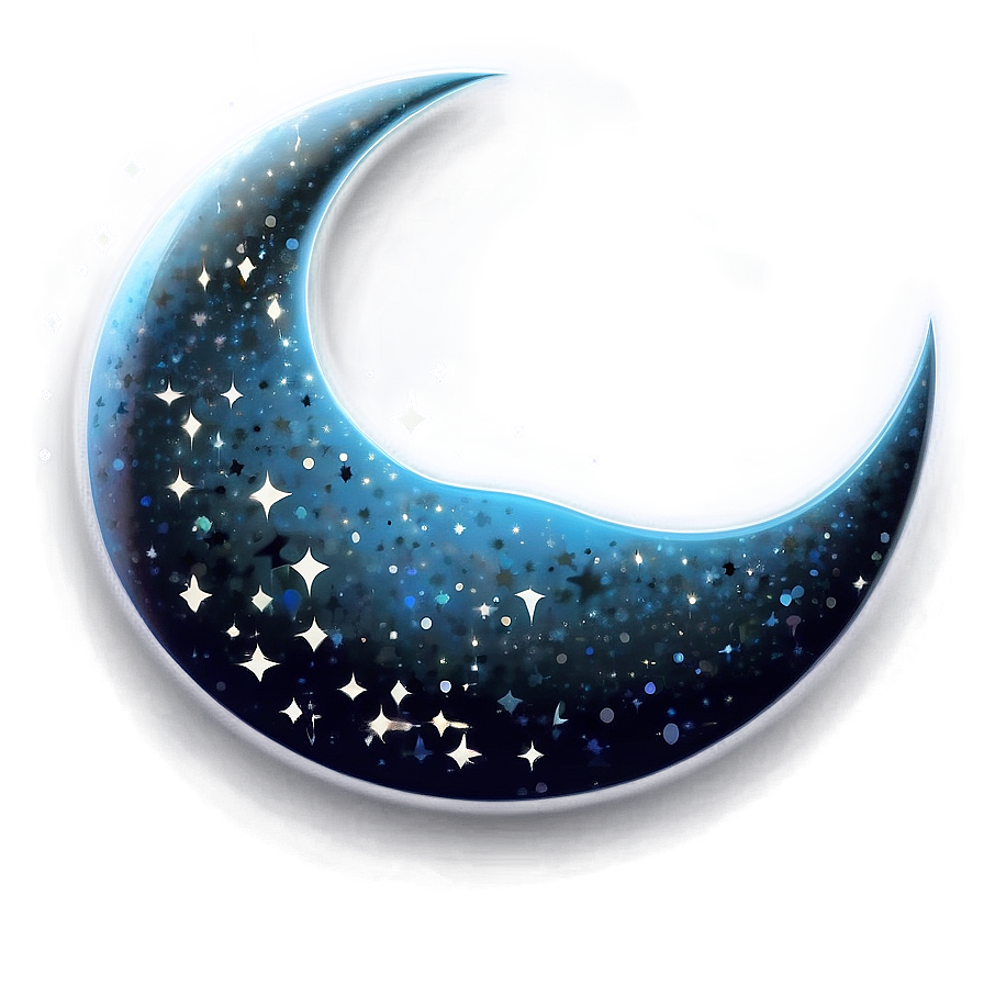 Black Moon And Stars Png 06252024