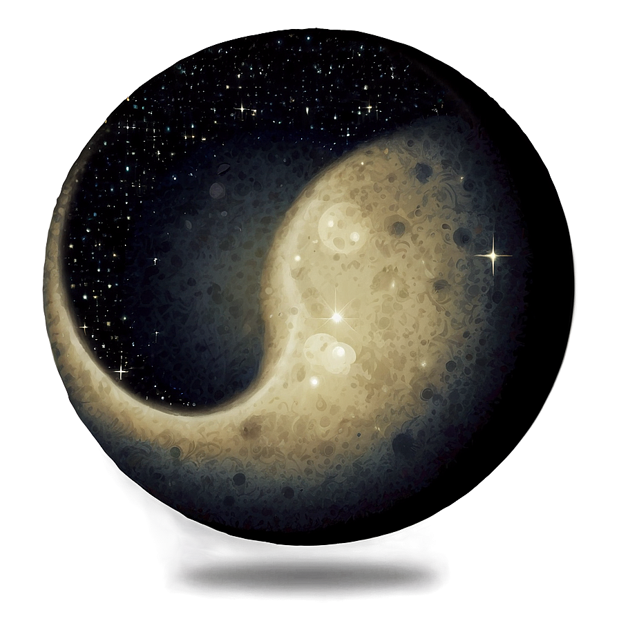 Black Moon And Stars Png Ise33