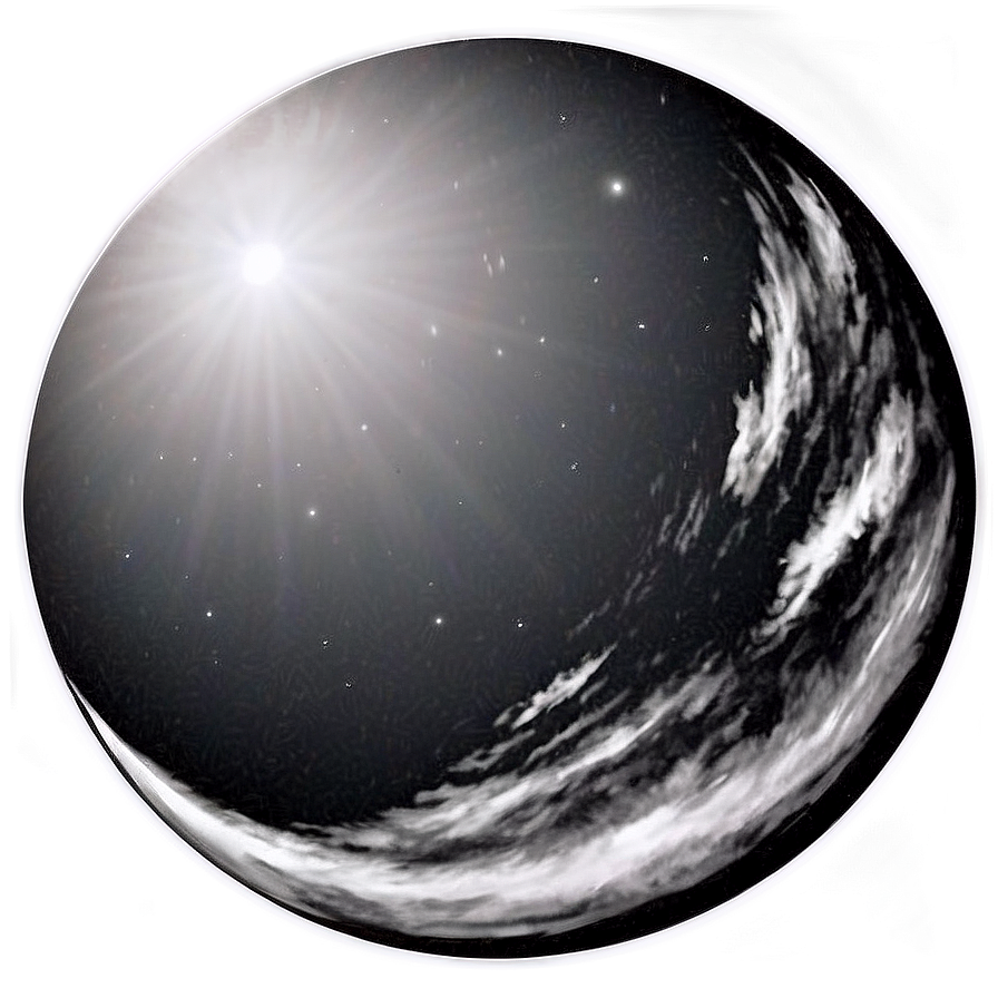 Black Moon In Cosmic Sky Png Bnc12