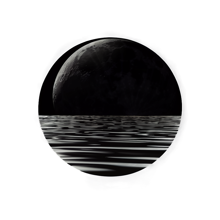 Black Moon Over Lake Png Cda