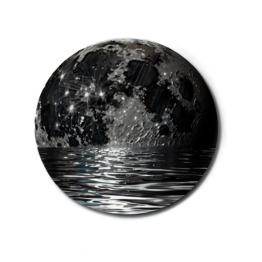 Black Moon Over Water Png 2