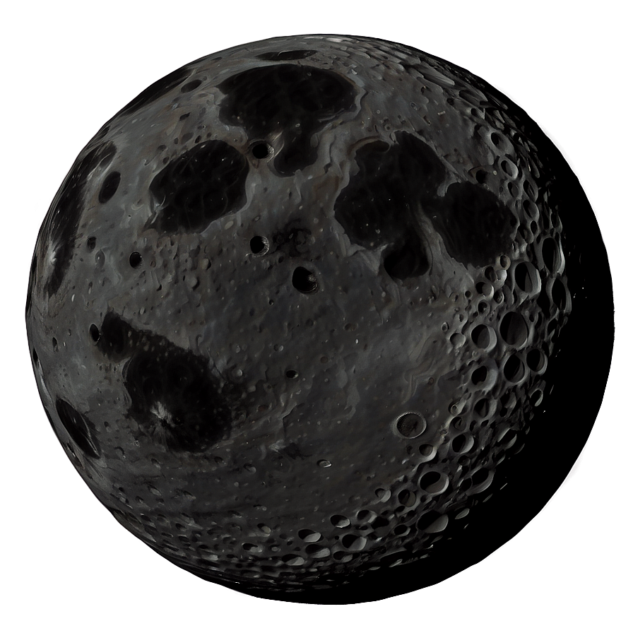 Black Moon With Craters Png 06252024