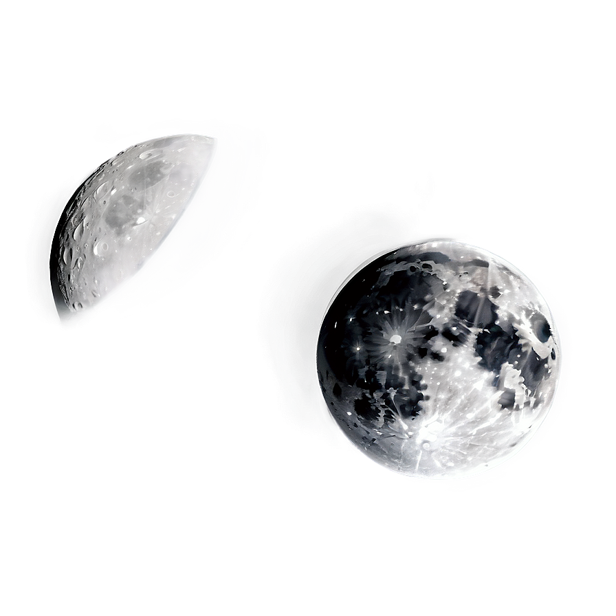 Black Moon With Craters Png Hnq