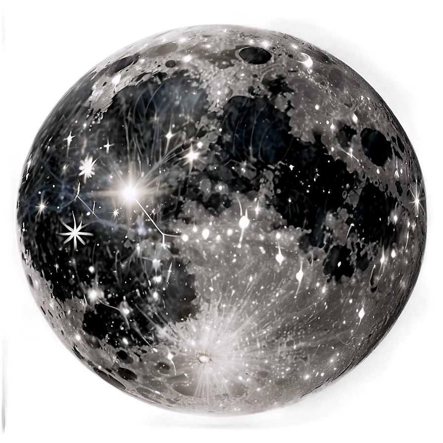 Black Moon With Stars Background Png Avp74