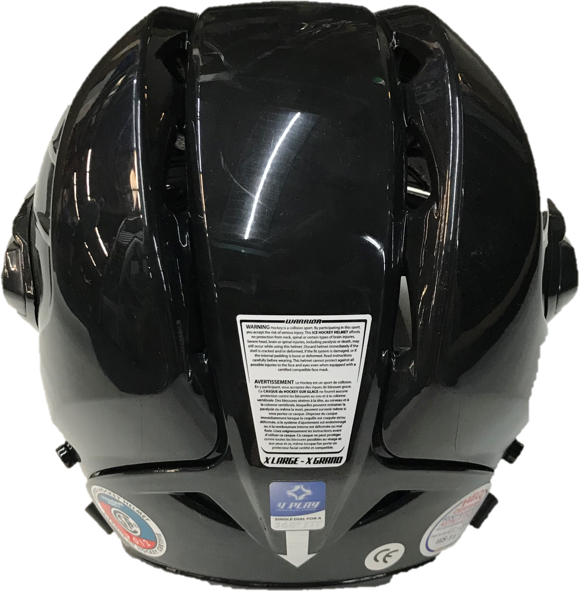 Black Motorcycle Helmet Rear View