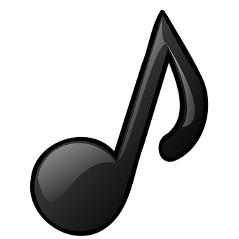 Black Music Noteon Dark Background