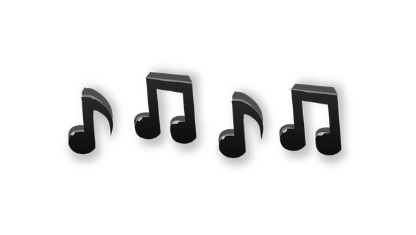 Black Music Noteson Dark Background