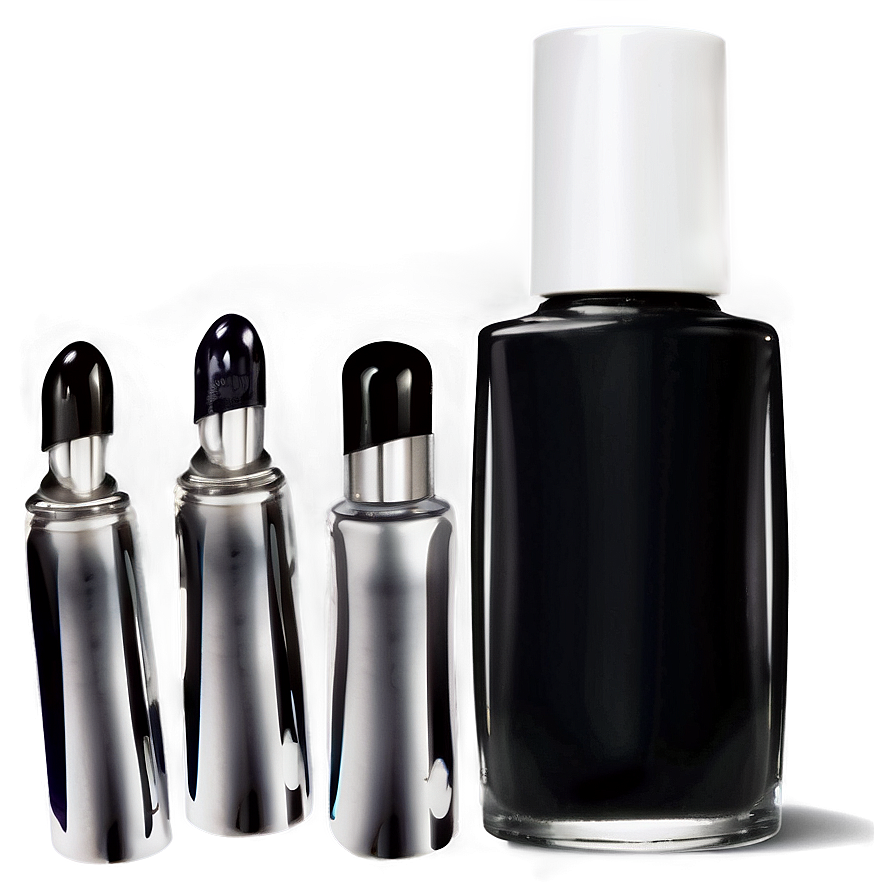 Black Nail Polish Bottle Png 06292024