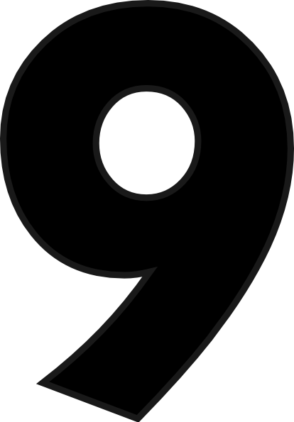 Black Number9 Graphic