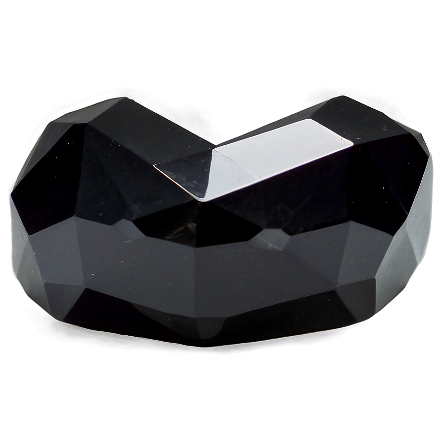 Black Obsidian Faceted Jewel Png 06272024