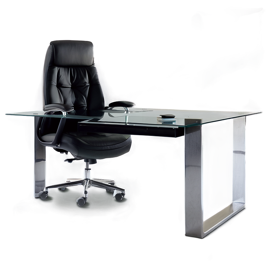 Black Office Desk Png 06122024