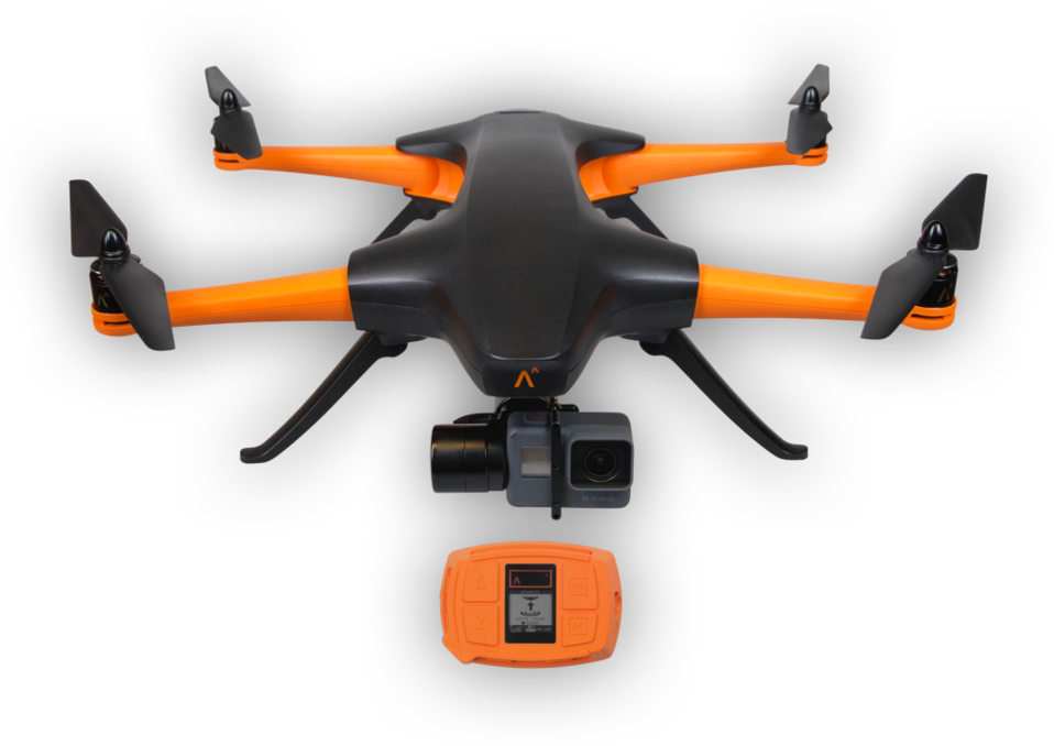 Black Orange Quadcopter Drone With Camera