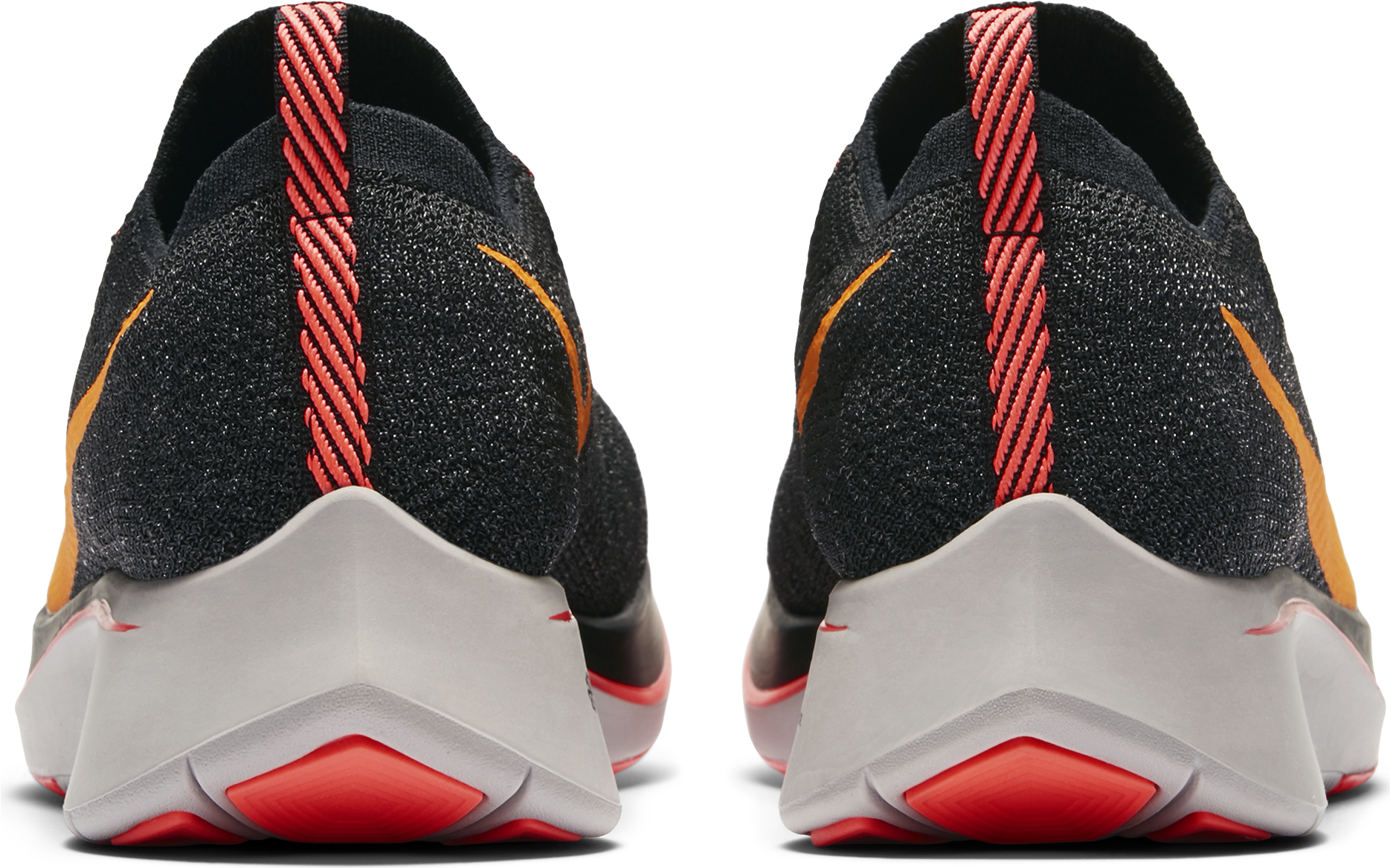 Black Orange Sport Shoes Rear View