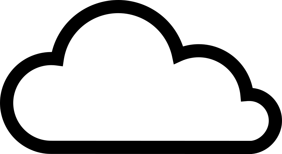 Black Outline Cloud Icon