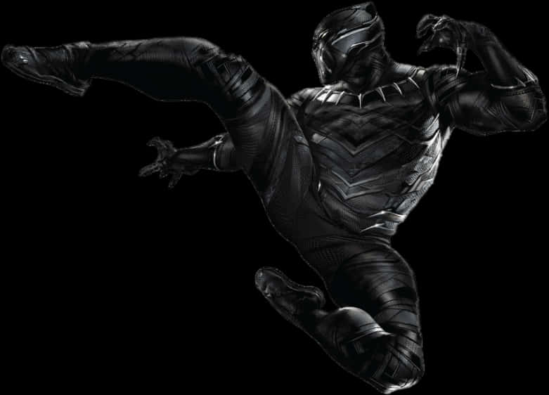 Black Panther In Action Pose