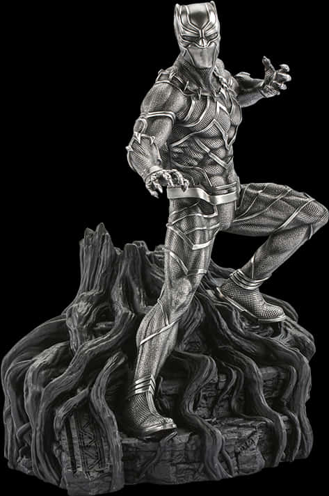 Black Panther Statue Pose