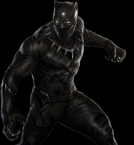 Black Pantherin Action Pose