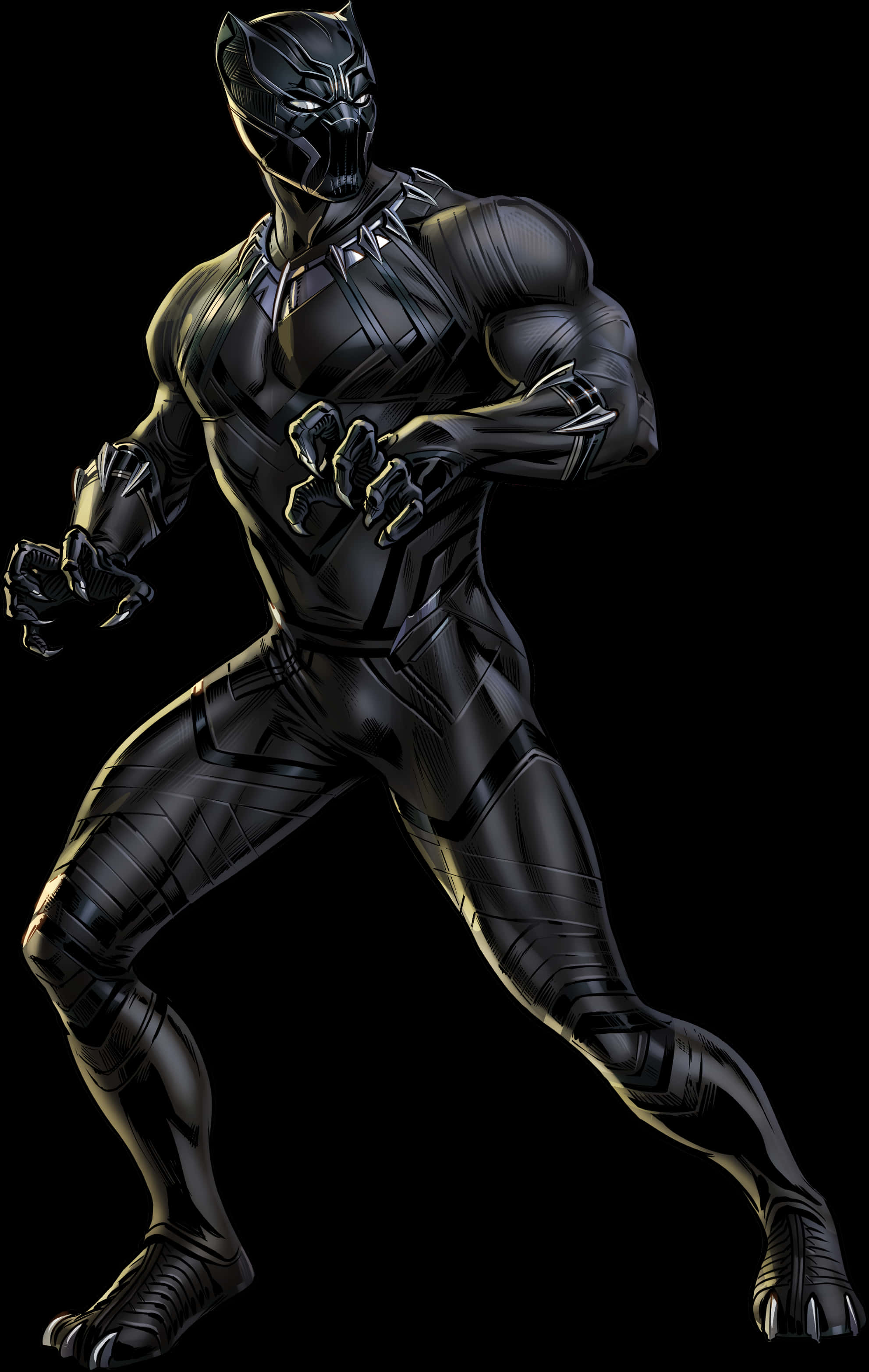 Black Pantherin Action Pose