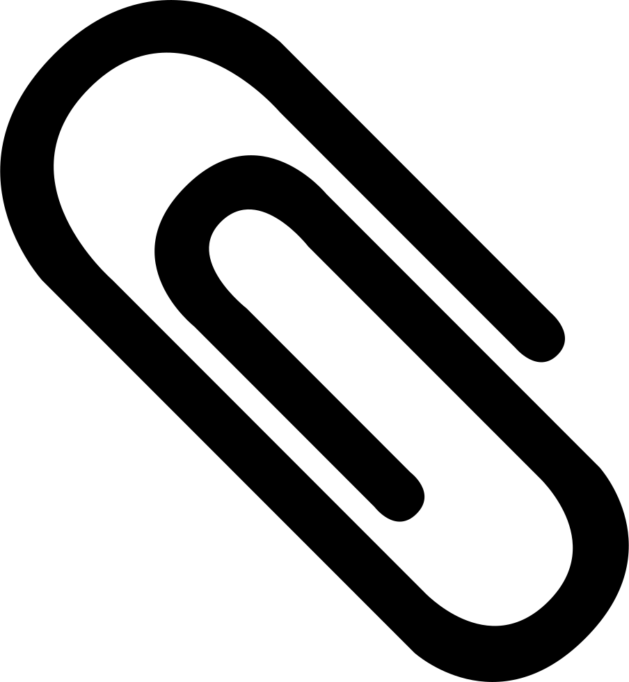 Black Paperclip Icon