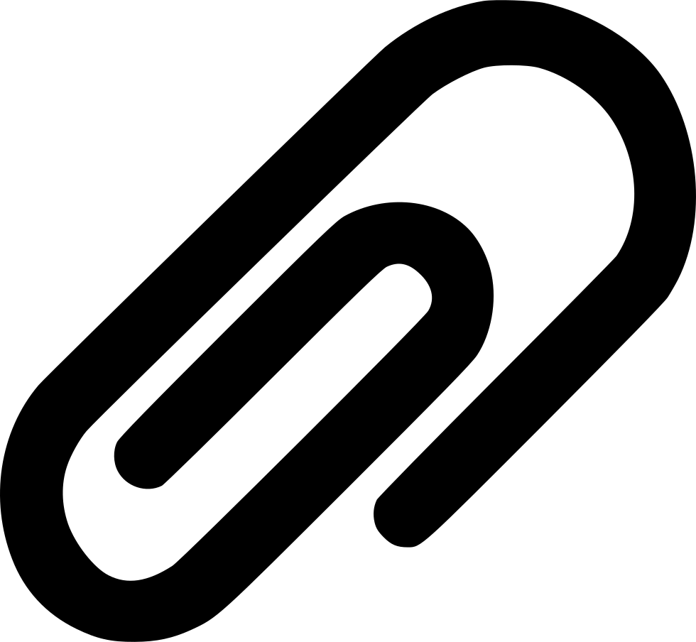 Black Paperclip Icon