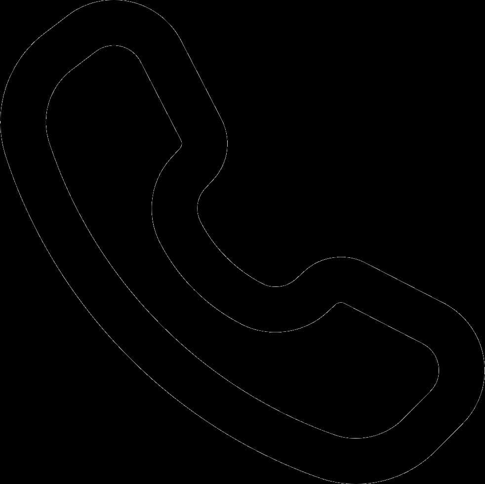 Black Phone Icon Outline