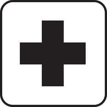 Black Plus Sign Icon