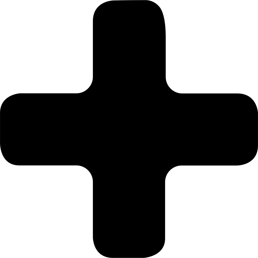 Black Plus Sign Symbol