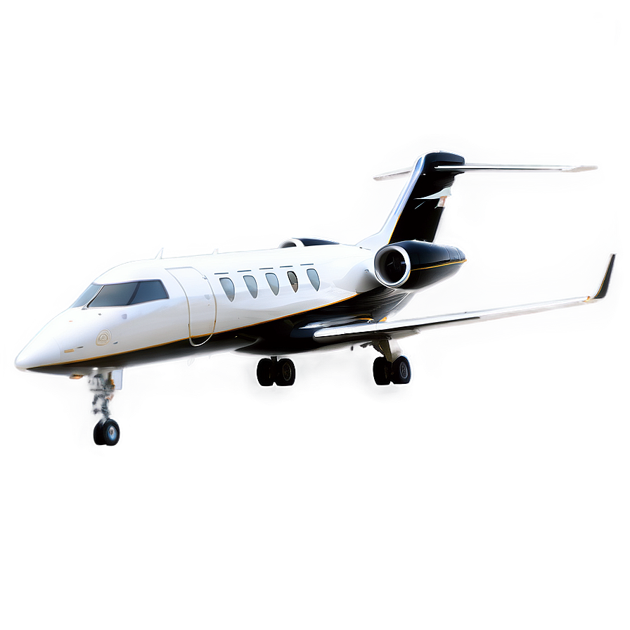 Black Private Jet Png 06122024