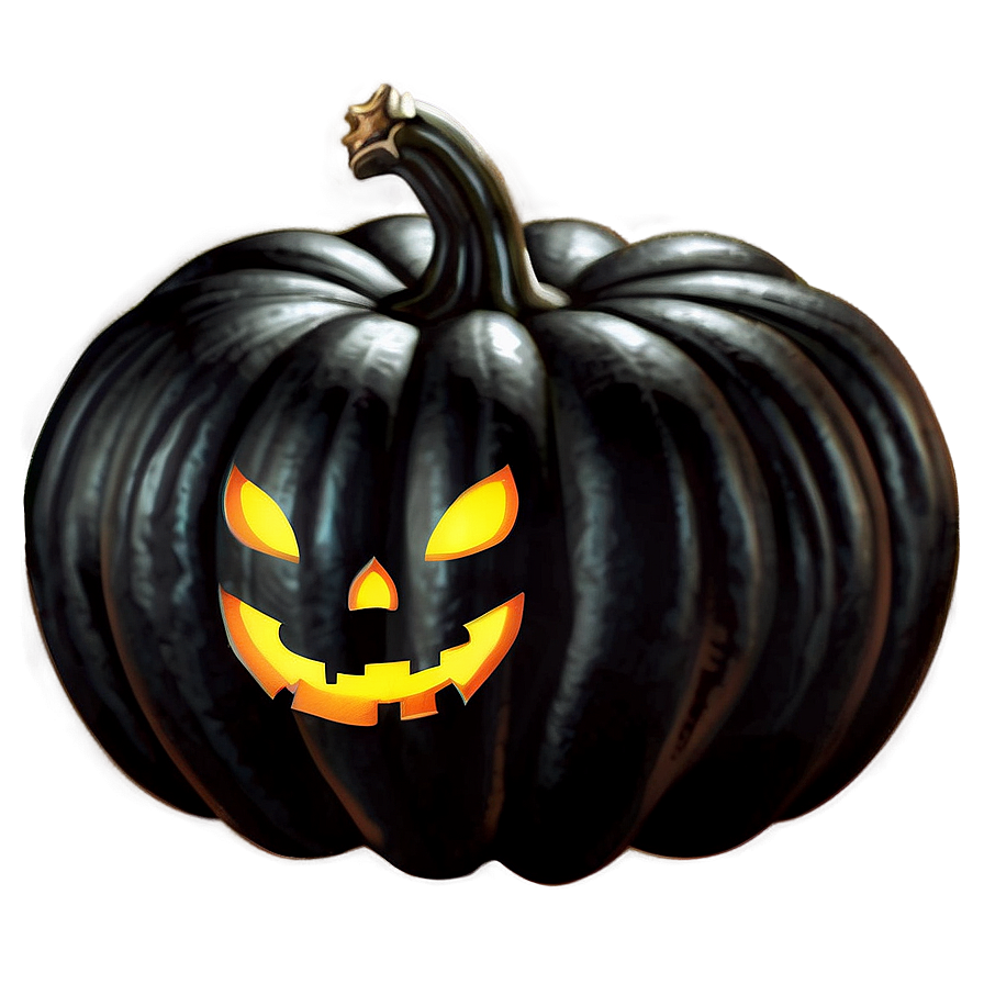 Black Pumpkin In Shadows Png Cod