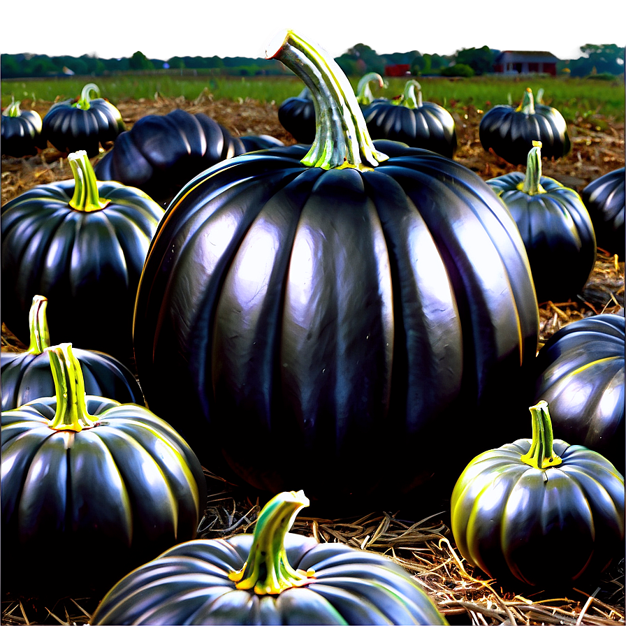 Black Pumpkin Patch Png 19