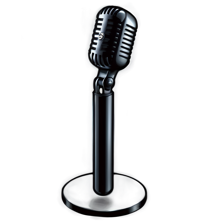 Black Radio Microphone Png 06272024