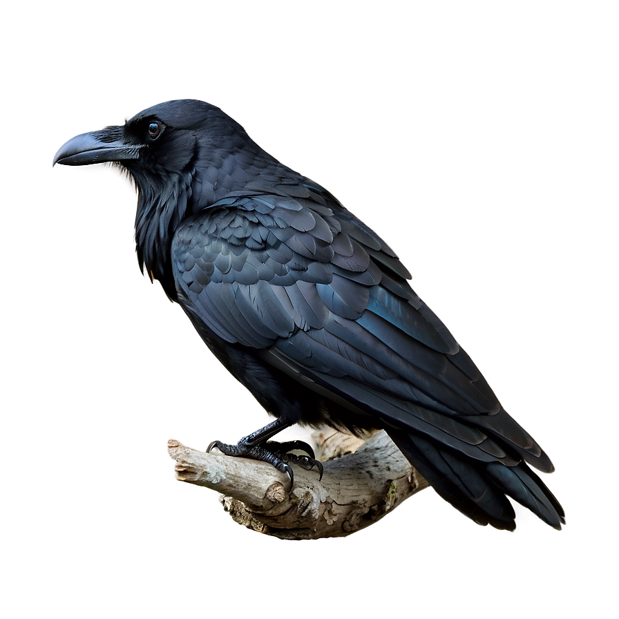 Black Raven On Branch Png 06122024