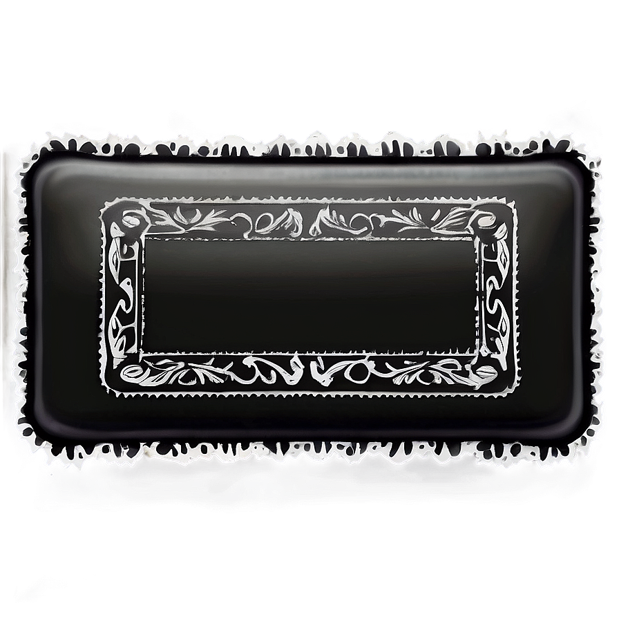 Black Rectangle Stamp Png Mgj