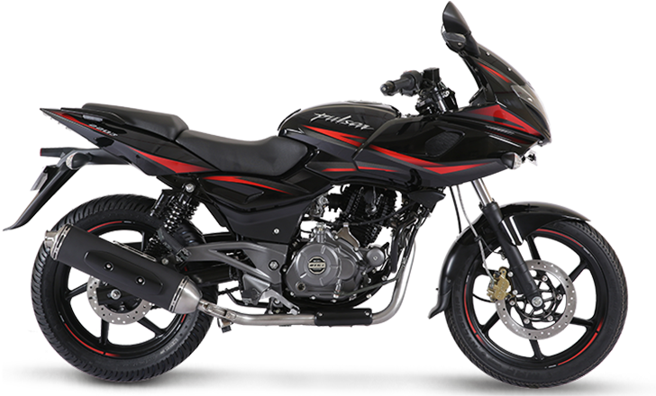 Black Red Pulsar Motorcycle