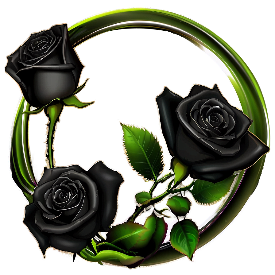 Black Roses Art Png Bty