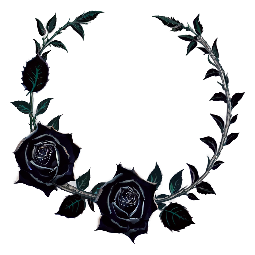 Black Roses Frame Png 51