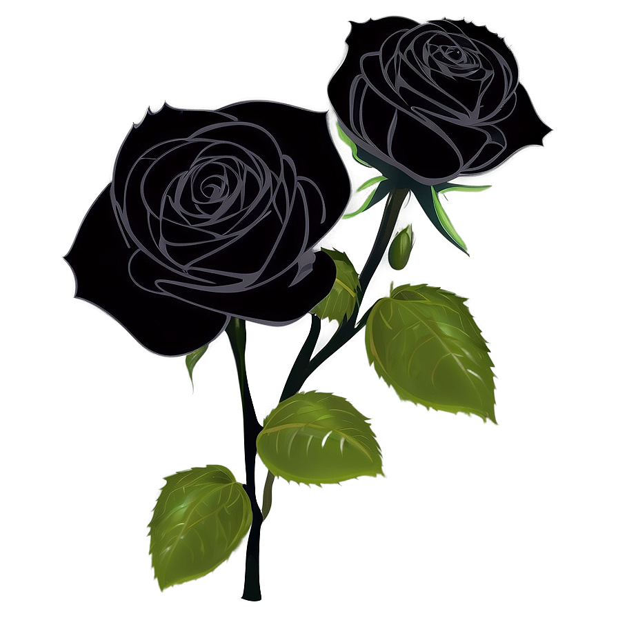 Black Roses Vector Png Hiq