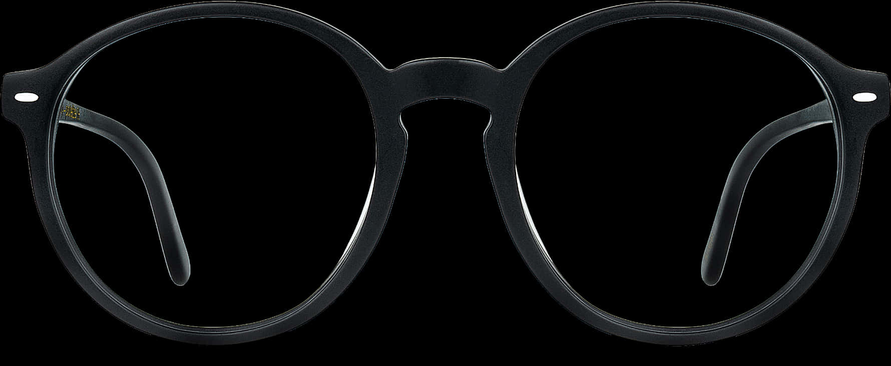 Black Round Eyeglasses Transparent Background