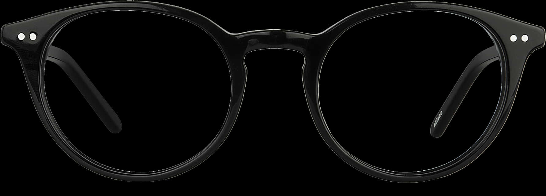 Black Round Glasses Transparent Background