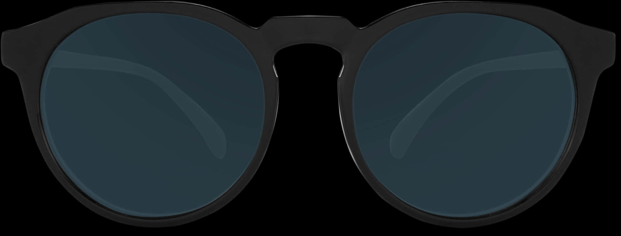 Black Round Glasses Transparent Background