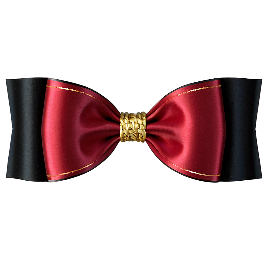 Black Satin Gift Bow Png 06132024