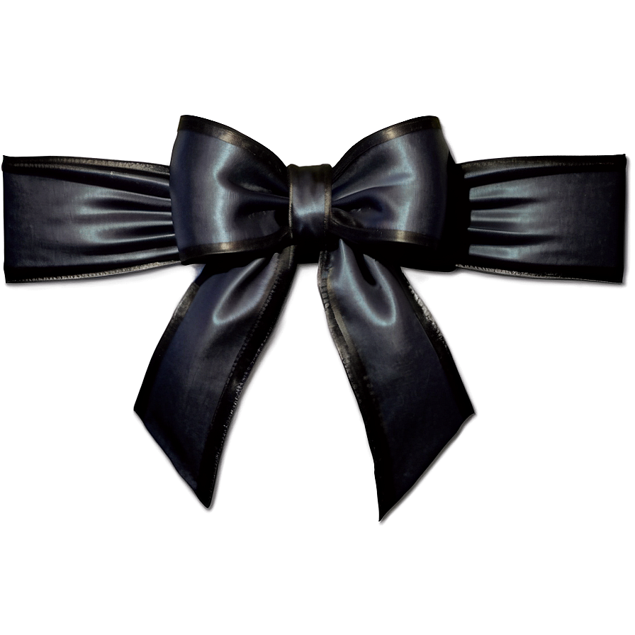 Black Satin Gift Bow Png Bdb