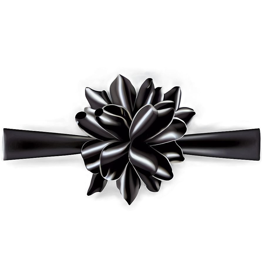 Black Satin Gift Bow Png Eab99